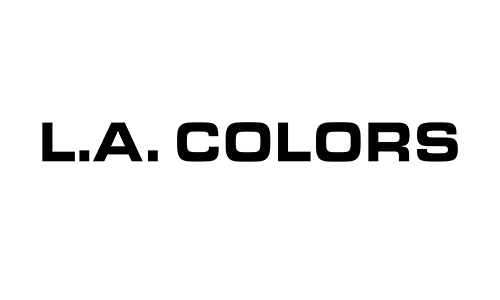 Logo de 'L.A. Colors', reflejando el espíritu creativo y vibrante de Los Ángeles en el mundo del maquillaje.